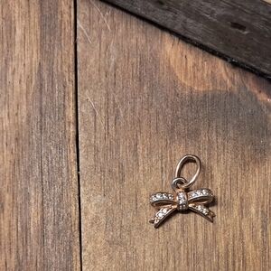 Pandora "Sparkling Bow" Rose Gold Bracelet Charm